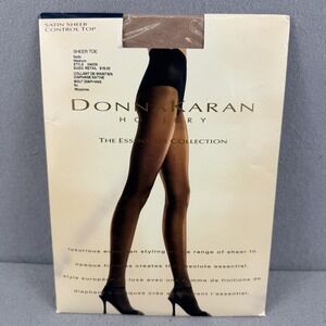 Donna Karan NY The Essentials Satin Sheer Control Top Pantyhose 0A036 Nude Med